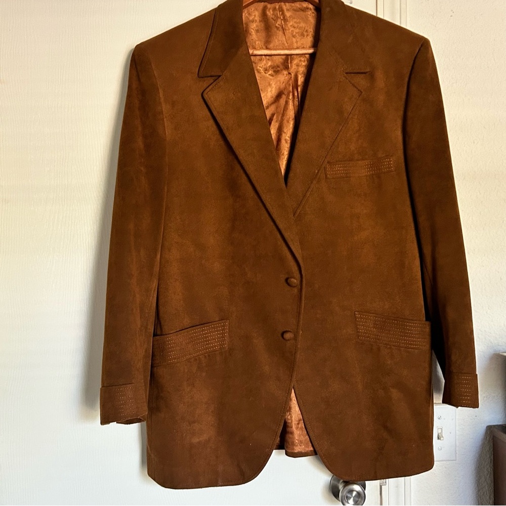 Vintage Eli Thomas suede leather blazer men’s extra large men’s 46 A Rare find